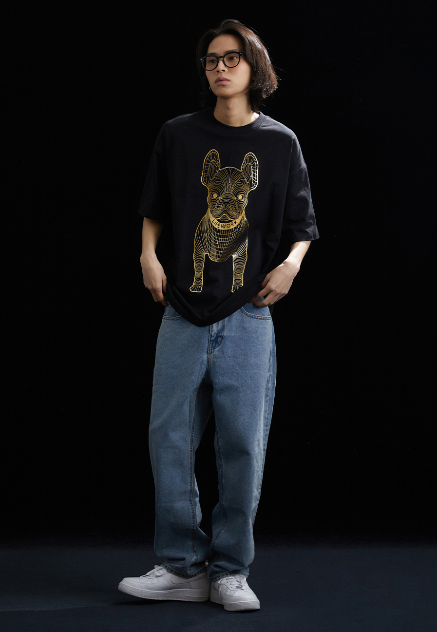 LIFE WORK T-SHIRT (GOLD)