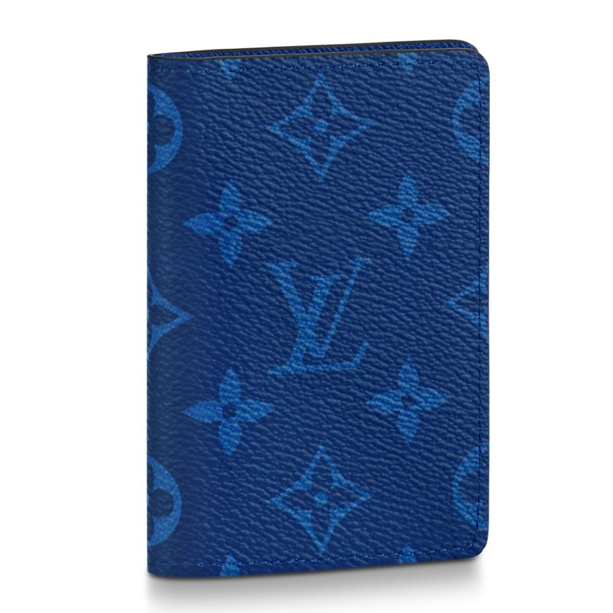 Louis Vuitton Pocket Organizer Blue Taiga leather Monogram canvas M30301  SOLDOUT
