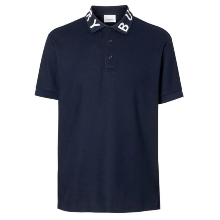 Burberry navy blue polo shirt sales