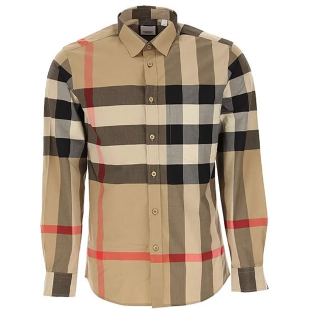 Checkered burberry best sale shirt