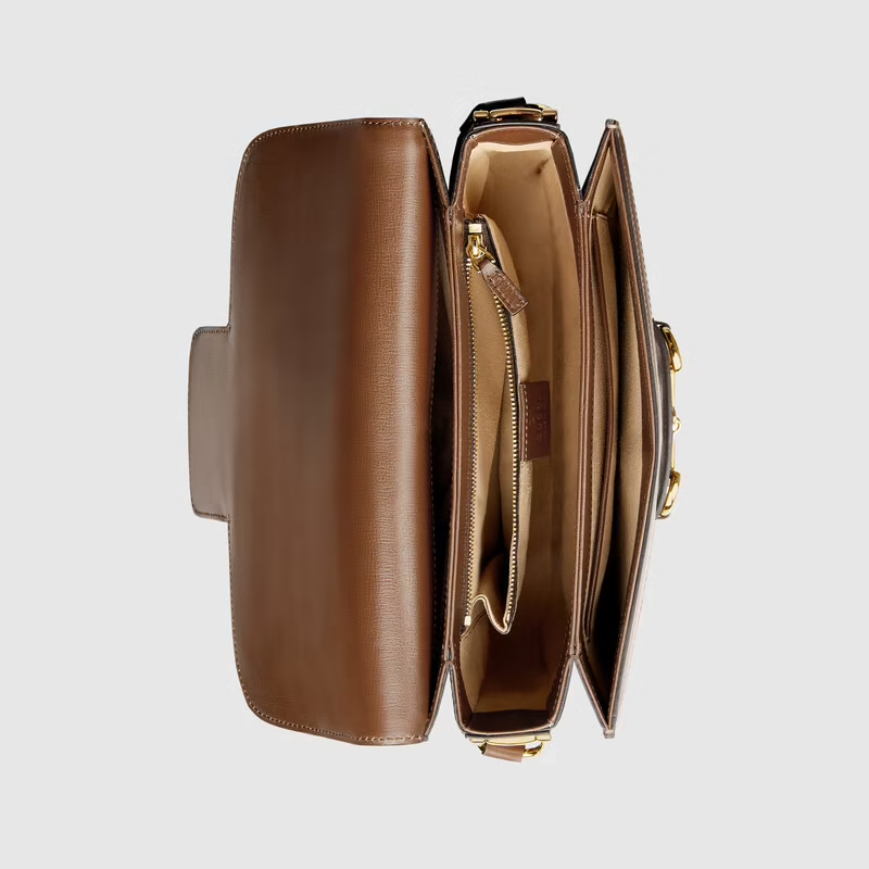 GUCCI BAG HORSEBIT 1955 SHOULDER GG SUPREME BROWN ( SMALL )