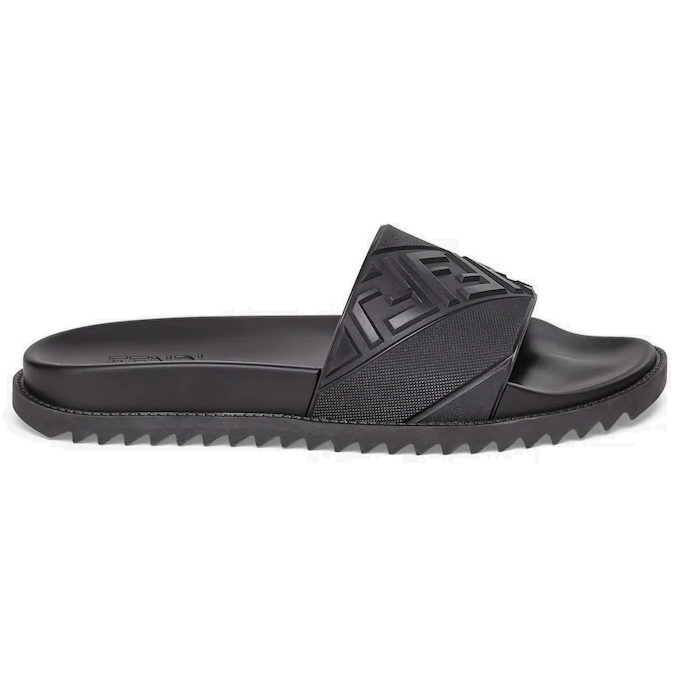 Fendi logo embossed discount slides