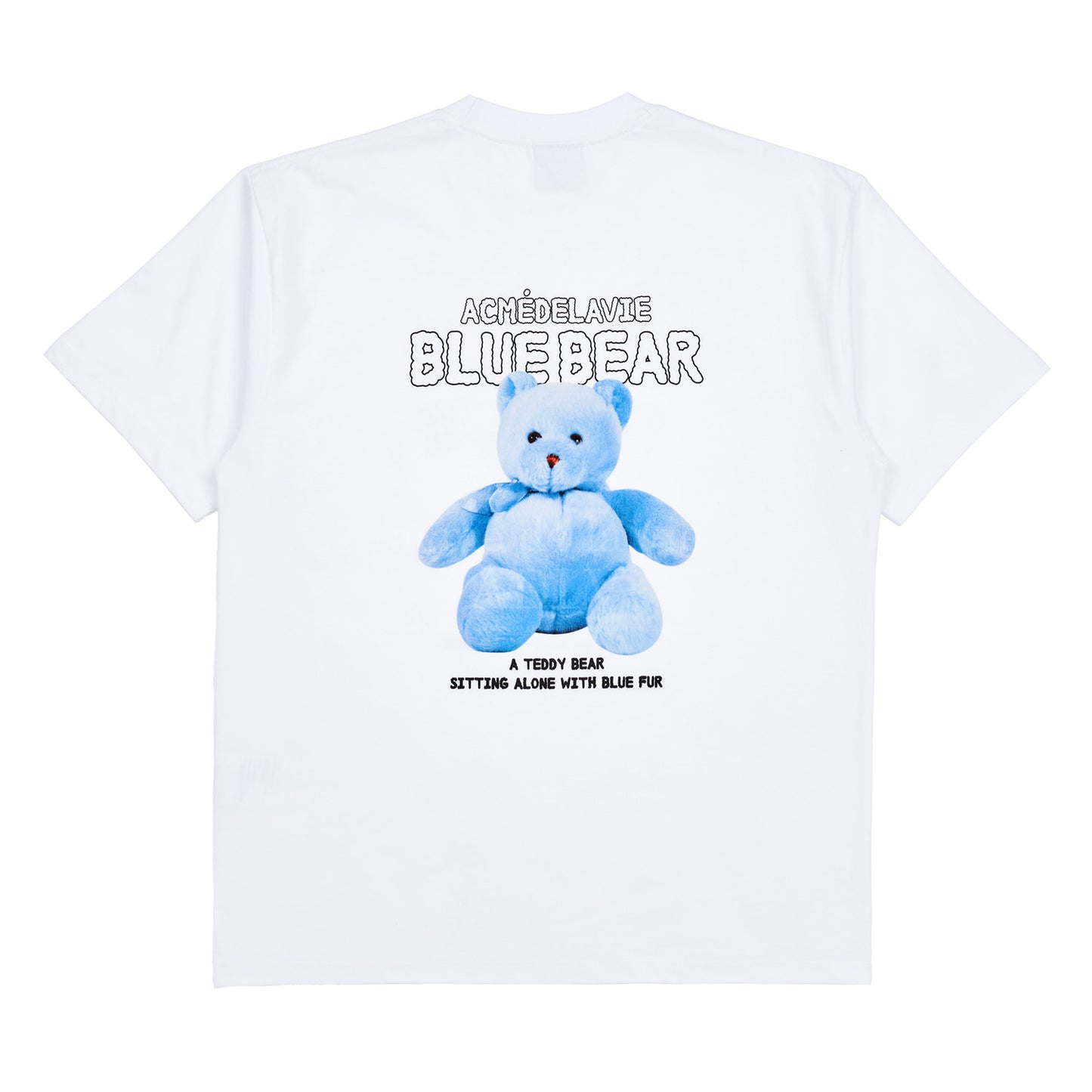 ADLV T-SHIRT BLUE TEDDY BEAR SHORT SLEEVE WHITE