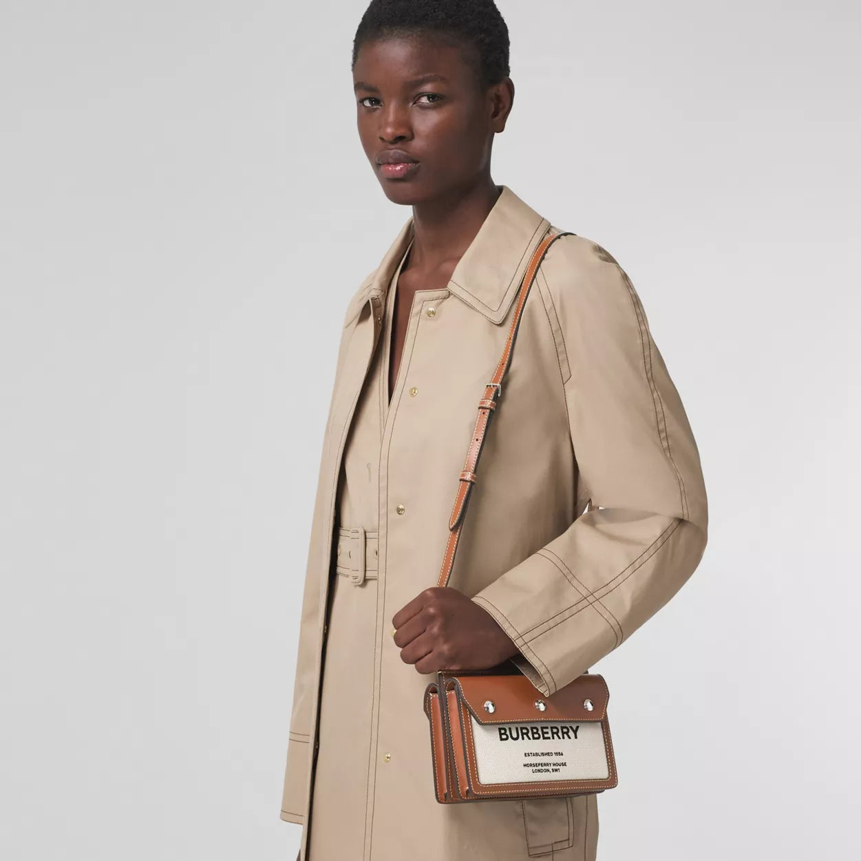 BURBERRY BAG TITLE HORSEFERRY PRINT MINI CROSSBODY