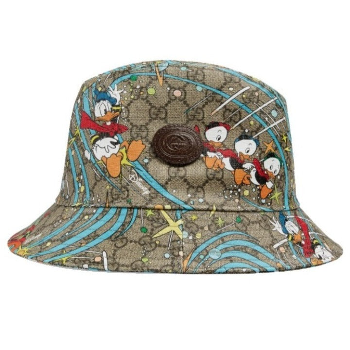 Gucci Brown Guccissima Satin Bow Detail Bucket Hat M Gucci