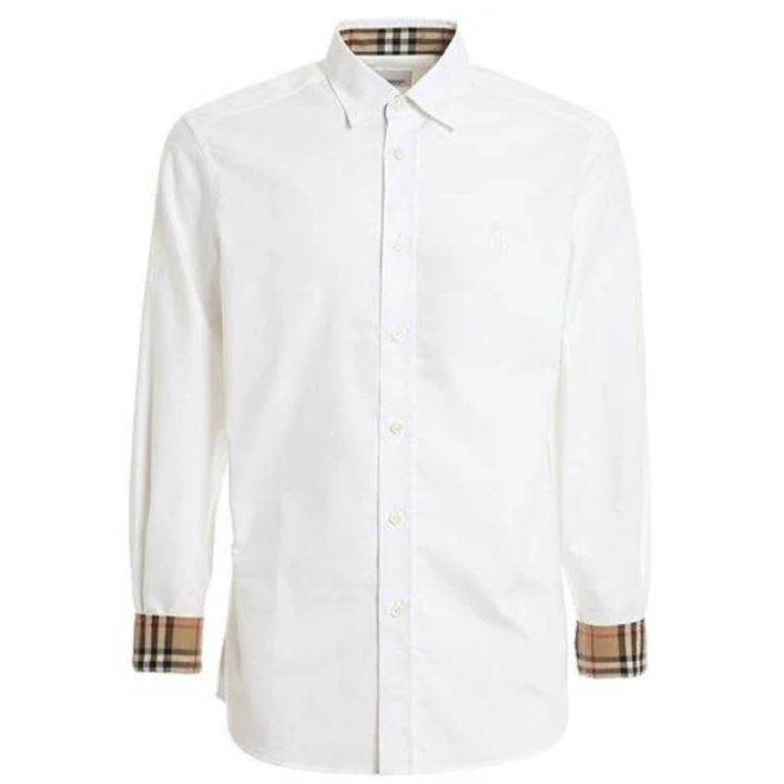 Burberry shirt mens sales white