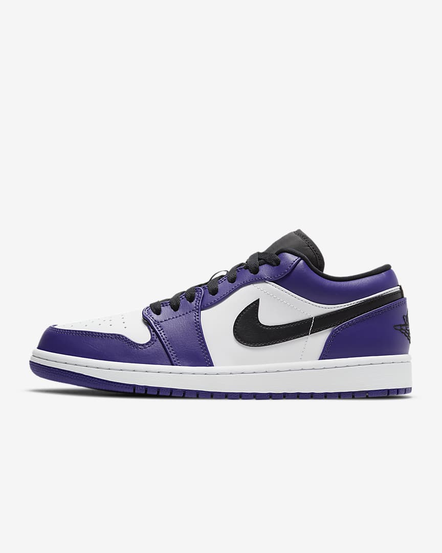 NIKE JORDAN 1 LOW COURT PURPLE WHITE