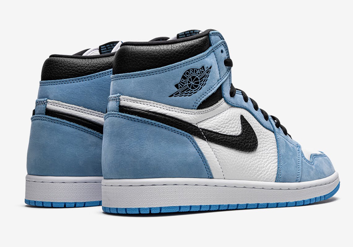 NIKE JORDAN 1 RETRO HIGH WHITE UNIVERSITY BLUE BLACK