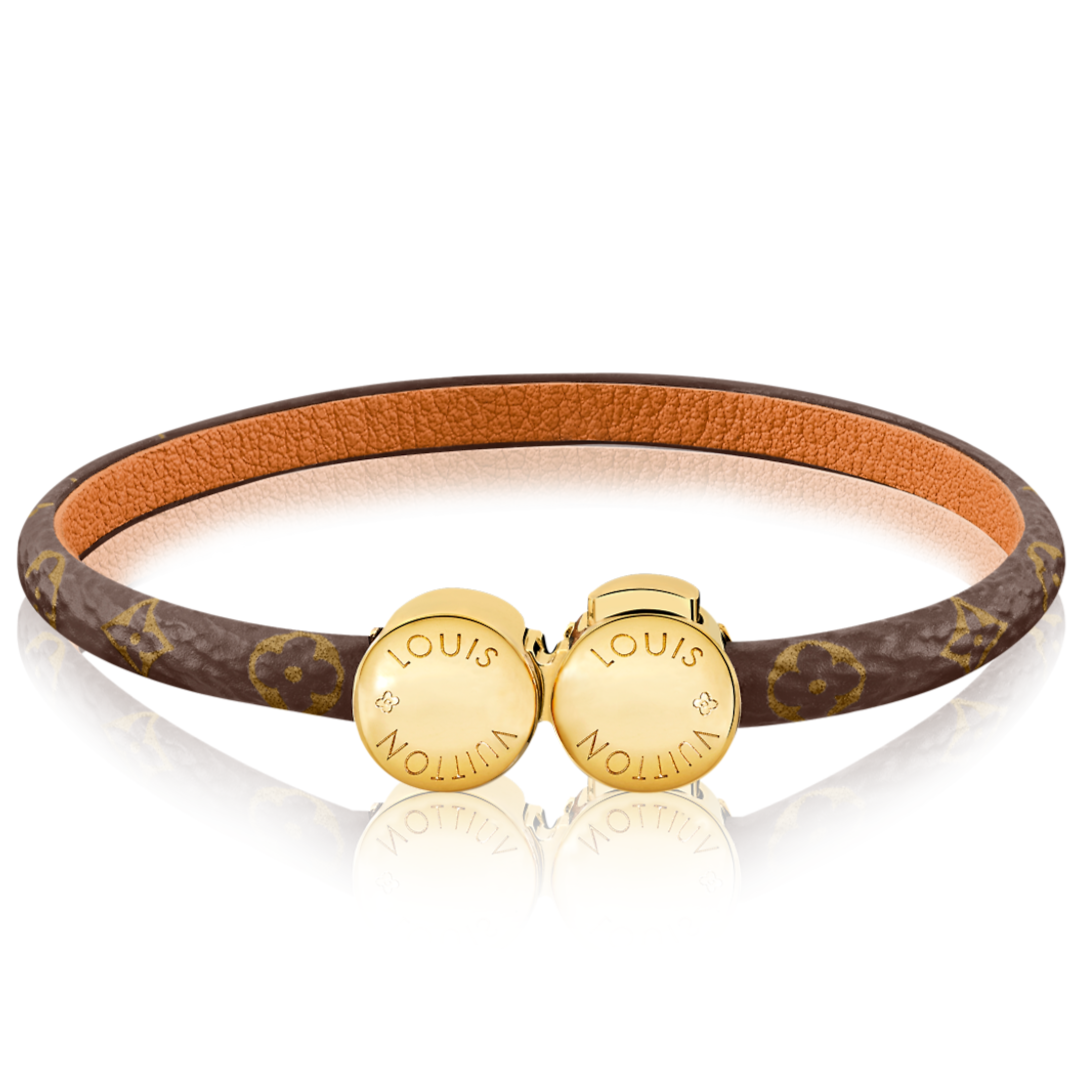 Authenticated Used Louis Vuitton Clip-it Bracelet M6687E Leather