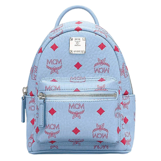 MCM BACKPACK STAR IN VISETOS BLUE X-MINI