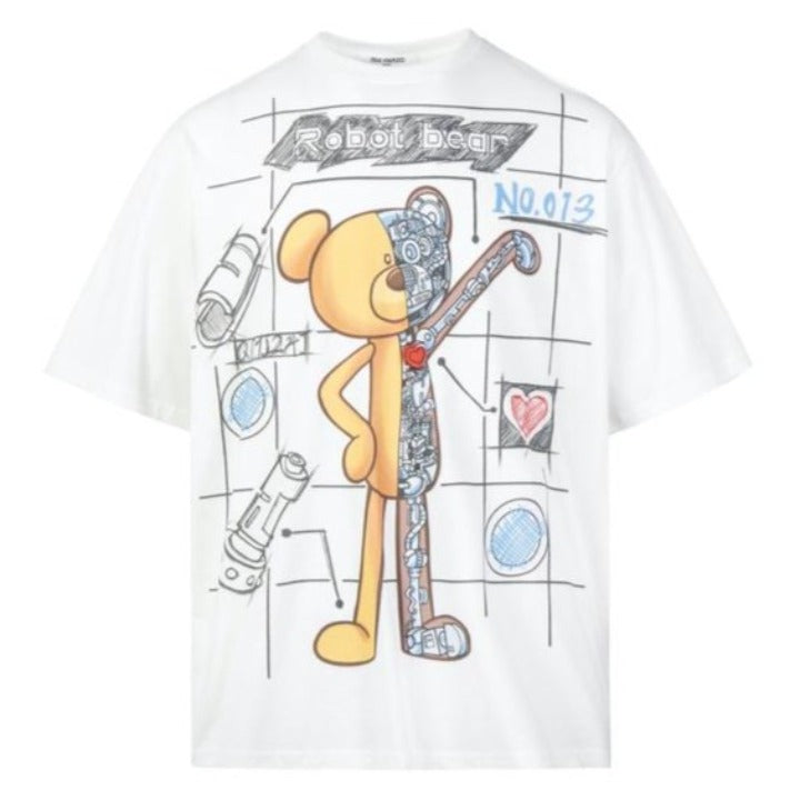 13de Marzo Fluorescence Palda Bear T-Shirt White