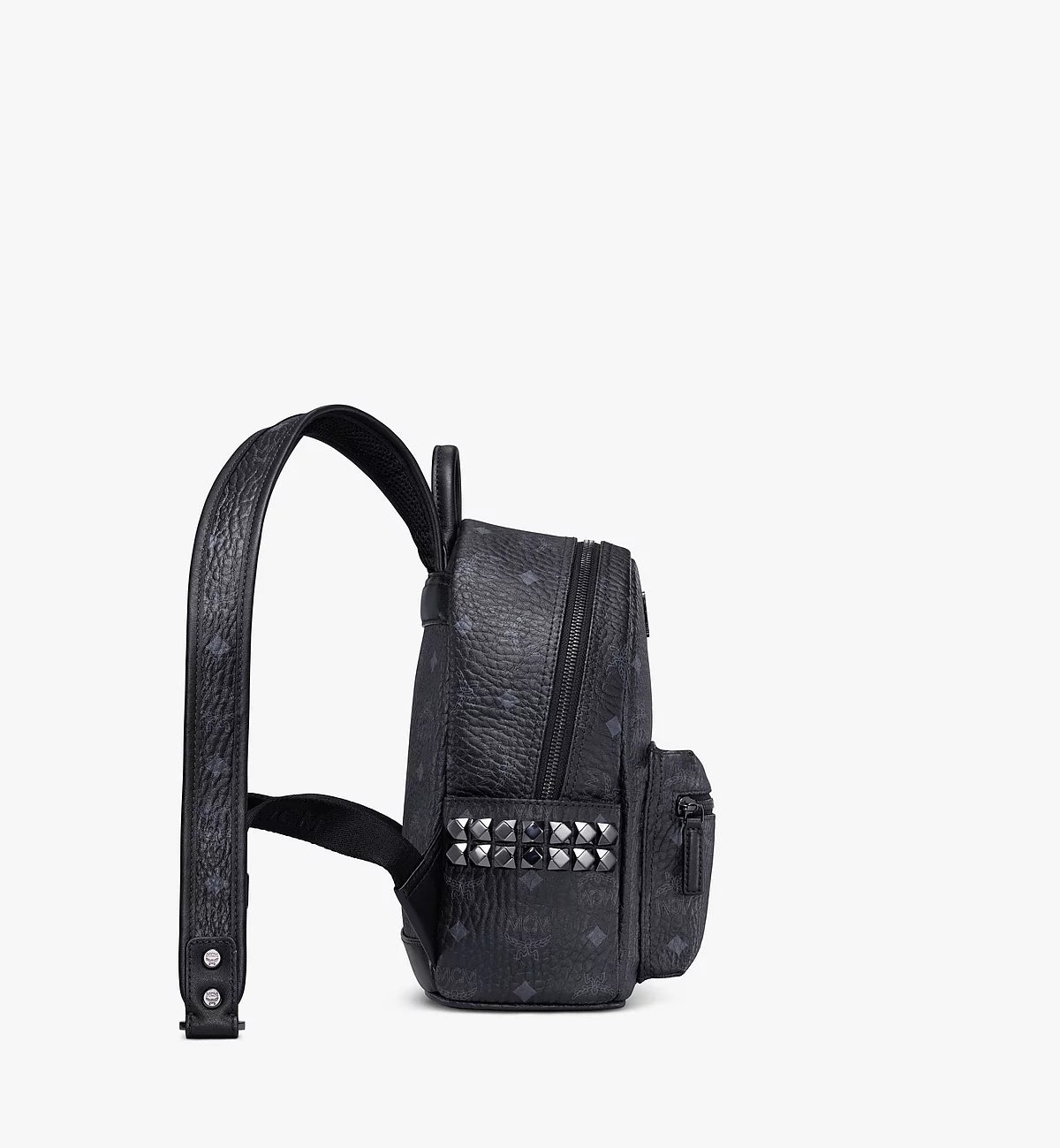 MCM BACKPACK MINI VISETOS BLACK STARK SIDE STUDS | MMK6SVE41BK001