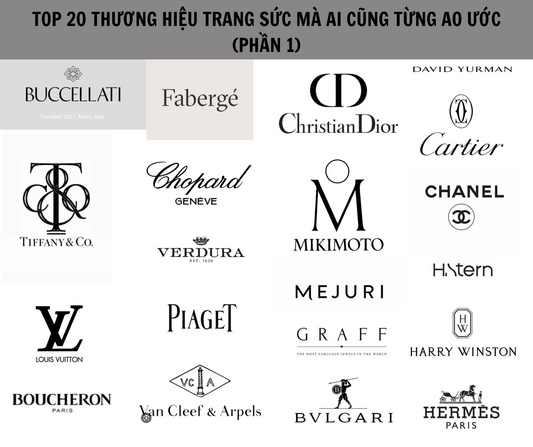 TOP 20 THƯƠNG HIỆU TRANG SỨC MÀ AI CŨNG TỪNG AO ƯỚC (Phần 1)