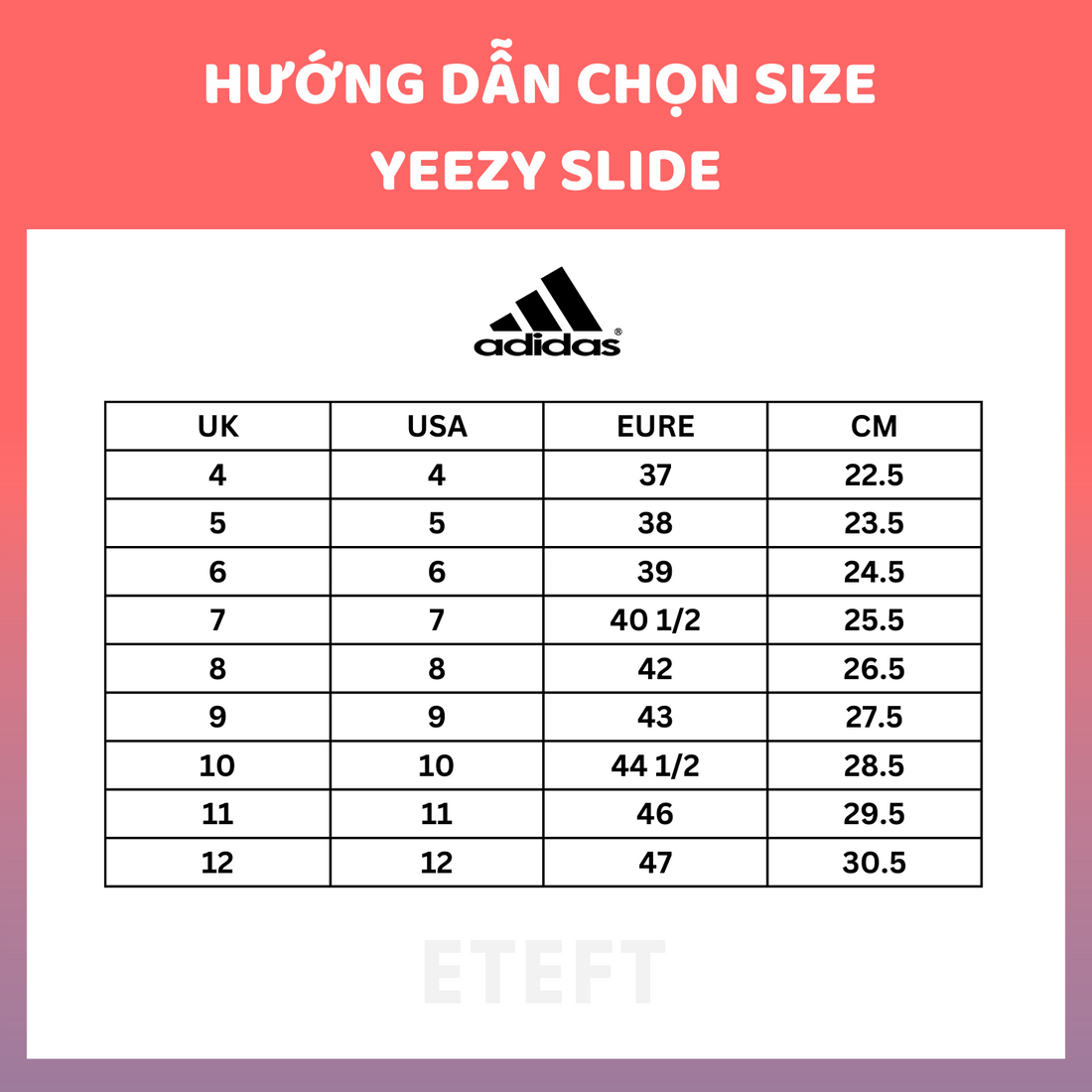 Yeezy Slide Size Chart: Những Điều Bạn Cần Biết Khi Chọn Size Yeezy Slide