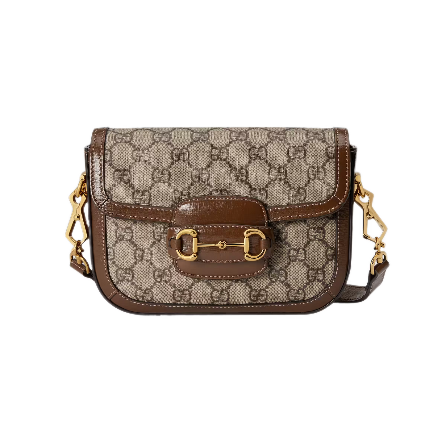 GUCCI BAG HORSEBIT 1955 SHOULDER GG SUPREME BROWN ( MINI )