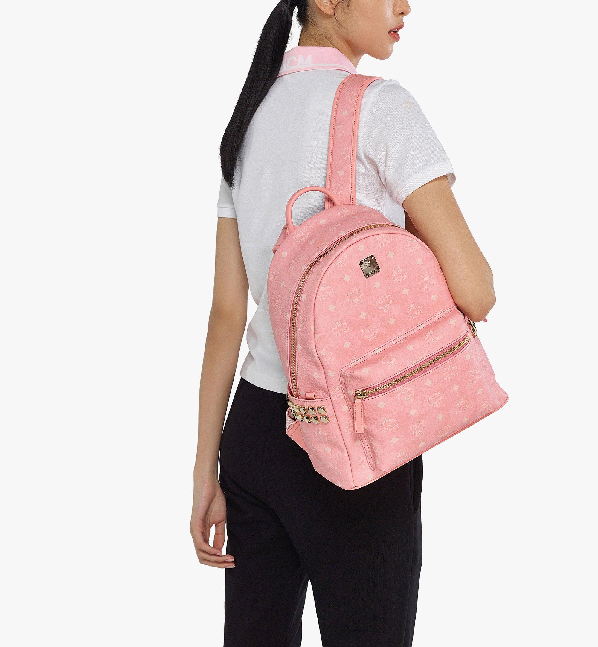 Mcm ottomar leather backpack on sale pink