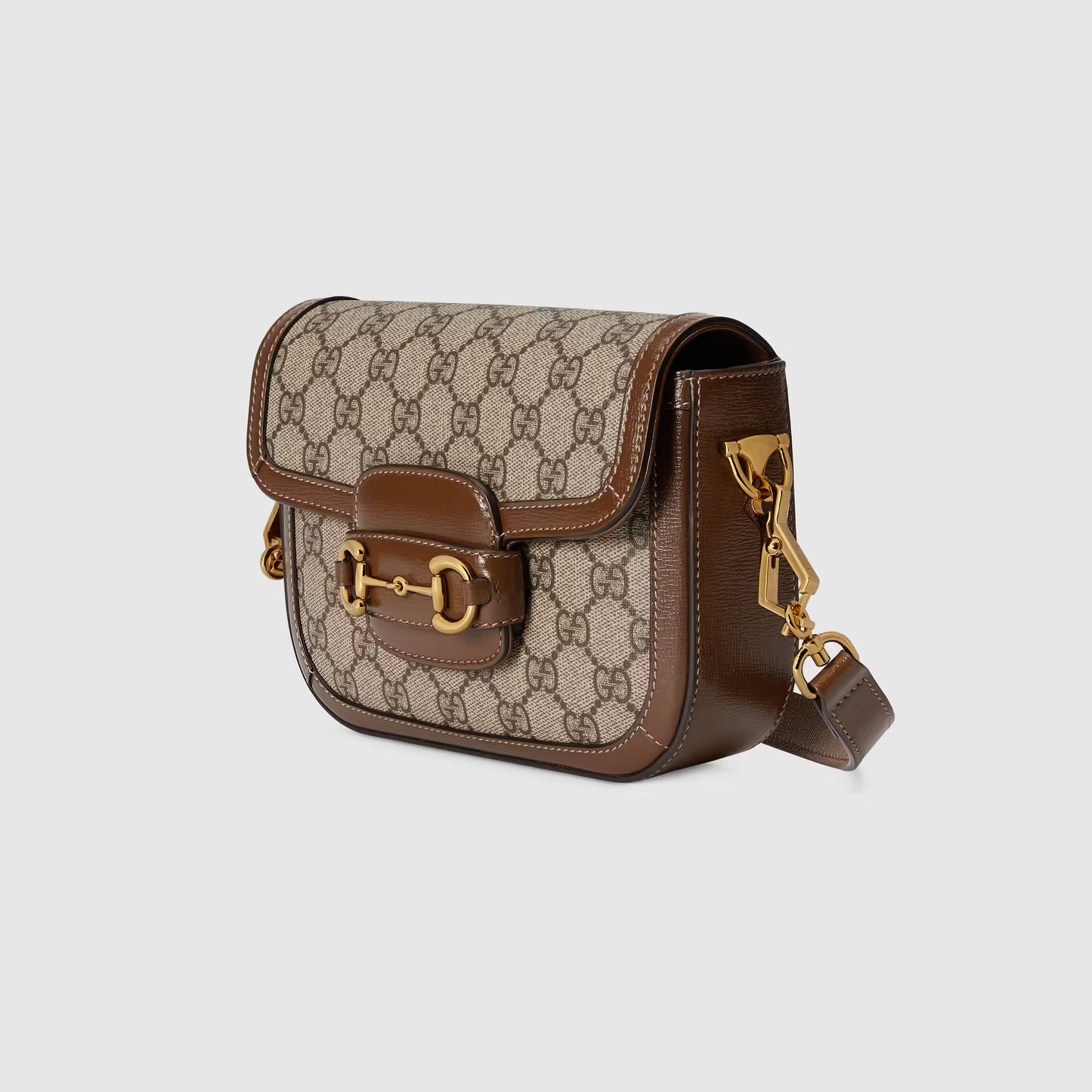 GUCCI BAG HORSEBIT 1955 SHOULDER GG SUPREME BROWN ( MINI )