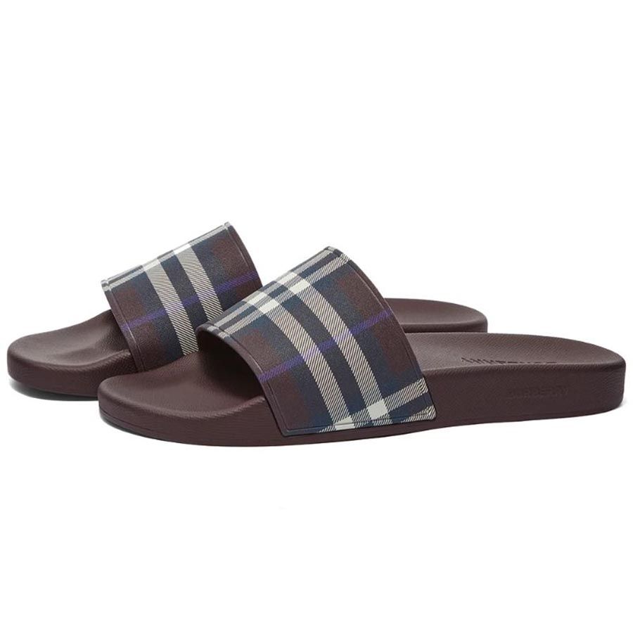 Burberry slides on discount sale