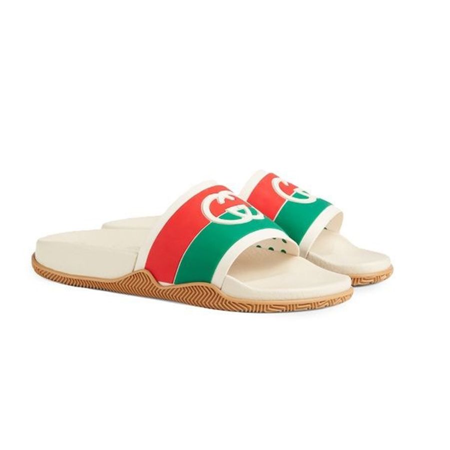 Rainbow hot sale gucci slides