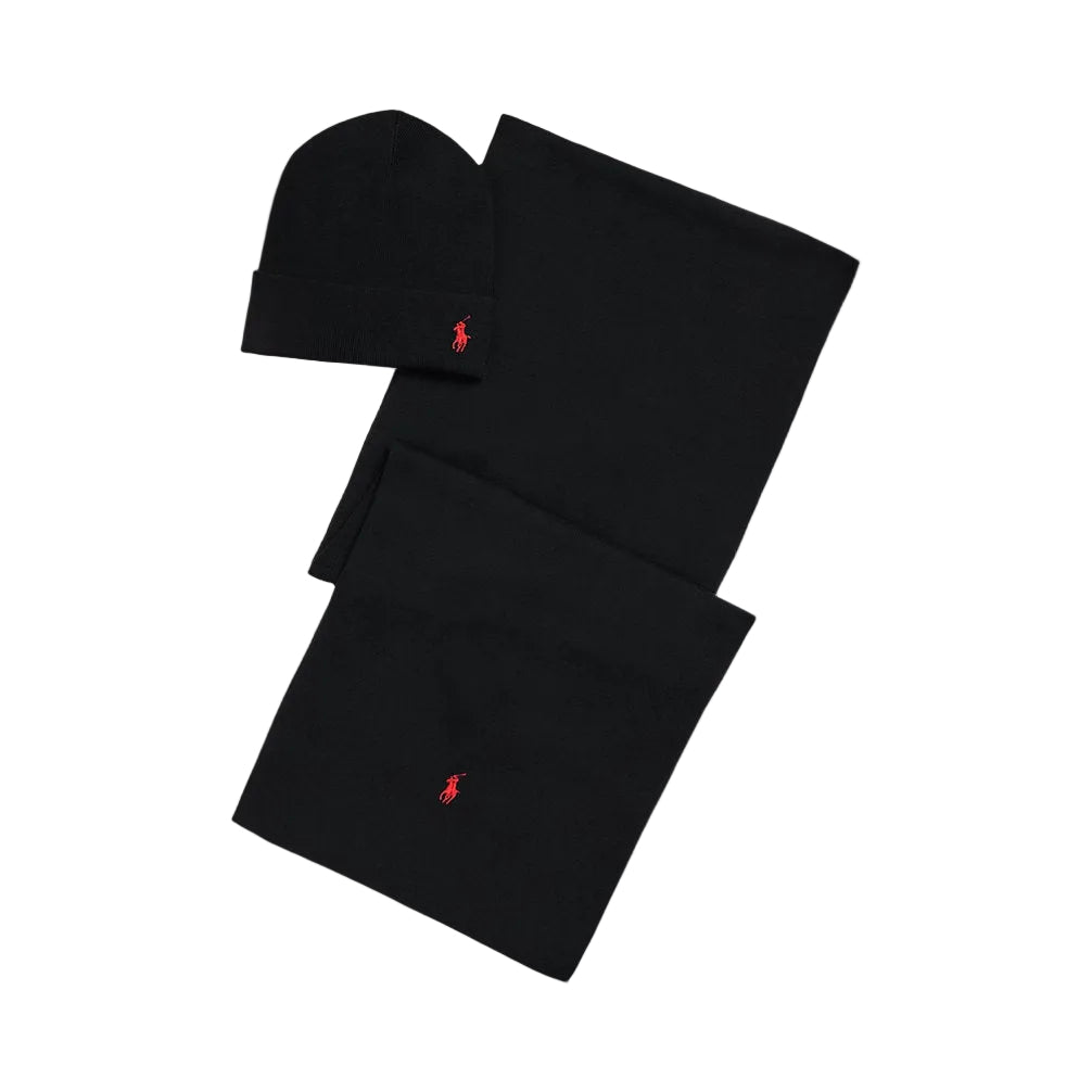 RALPH LAUREN SCARF & BEANIE SET 01