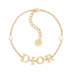 Diorevolution Bracelet GoldFinish Metal and White Resin Pearls  DIOR SG