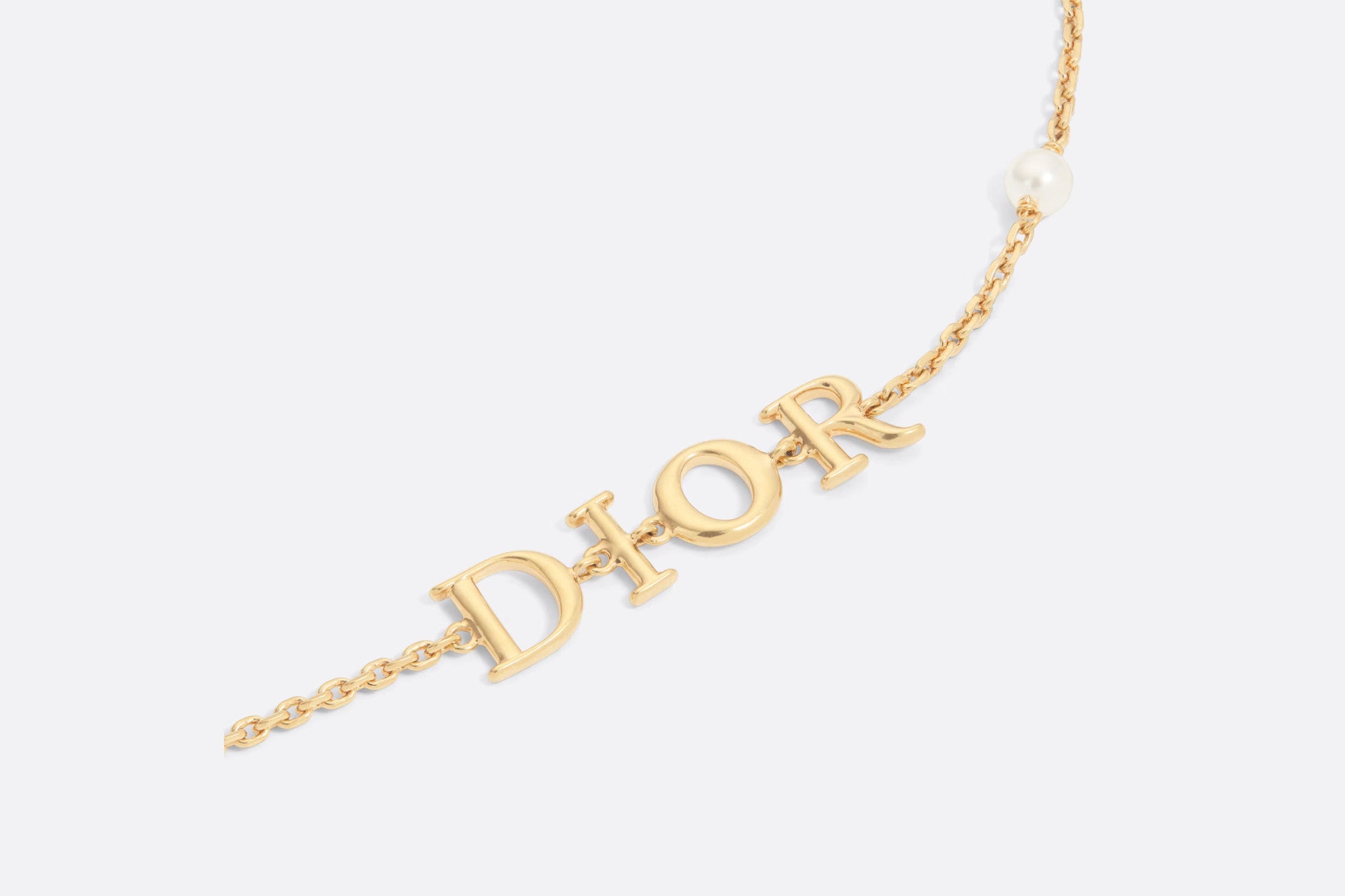 Diorevolution Necklace Goldfinish Metal and White Crystals