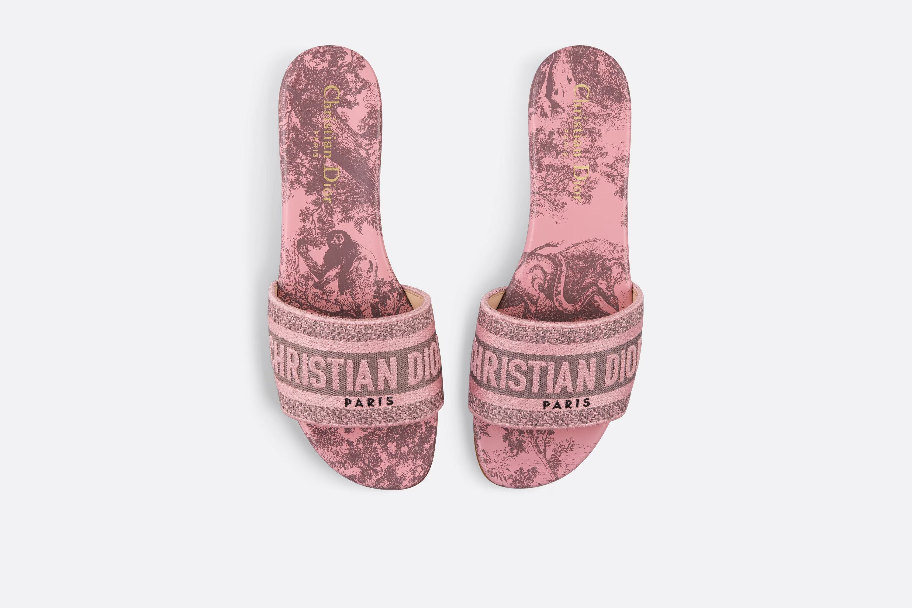 Pink christian best sale dior slides