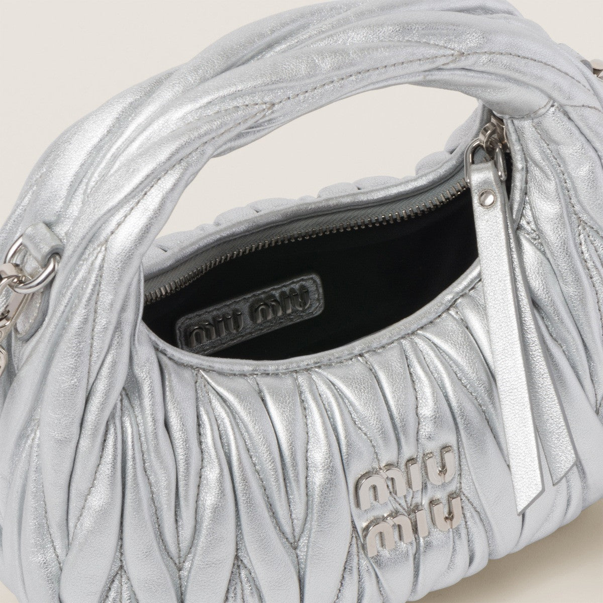 Silver miu miu online bag