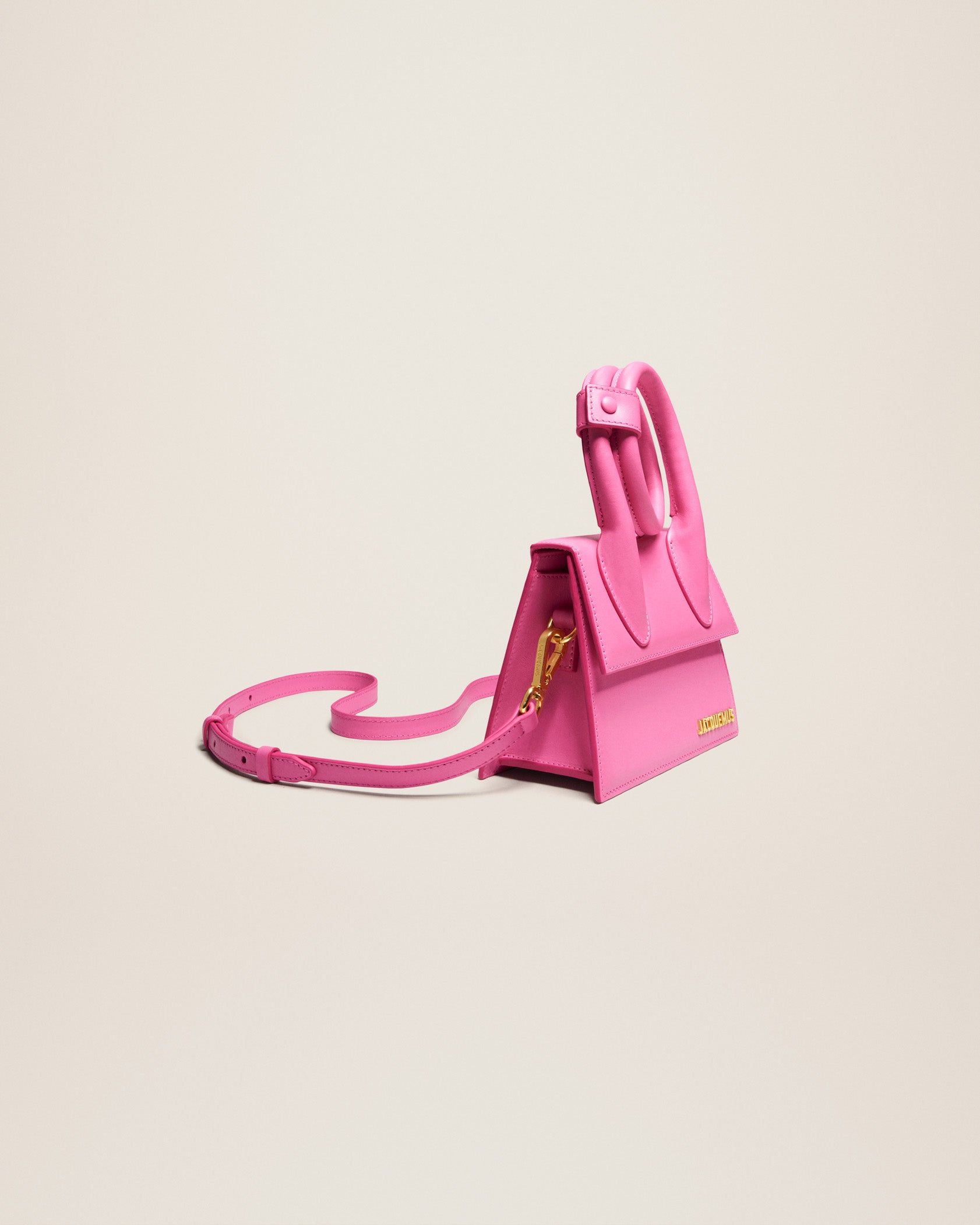 Le chiquito noeud handbag Jacquemus Pink in Suede - 35147152