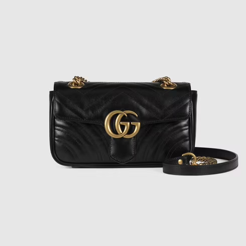 Gucci GG Interlocking Shoulder Bag Mini Black