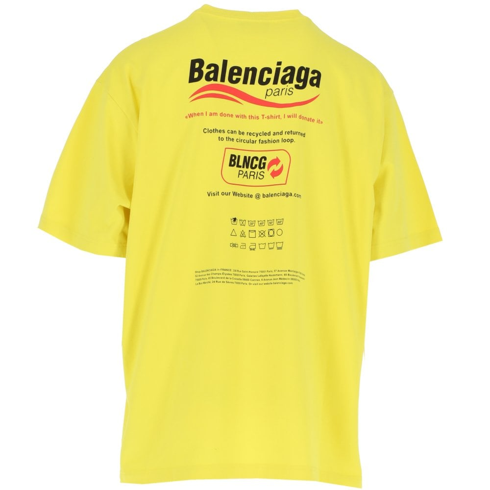 BALENCIAGA T-SHIRT YELLOW RECYCLED