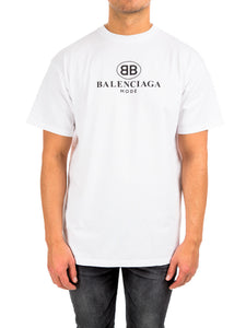 Mens Logo Tshirt Medium Fit in Black  Balenciaga GB