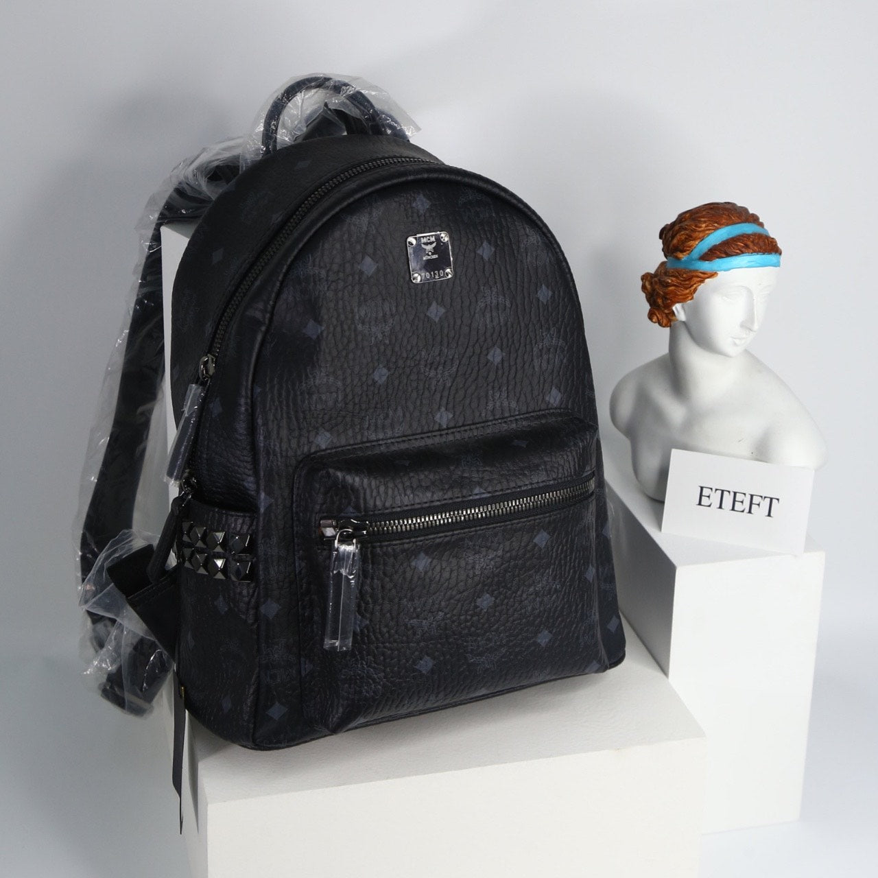 Mcm backpack hot sale small black