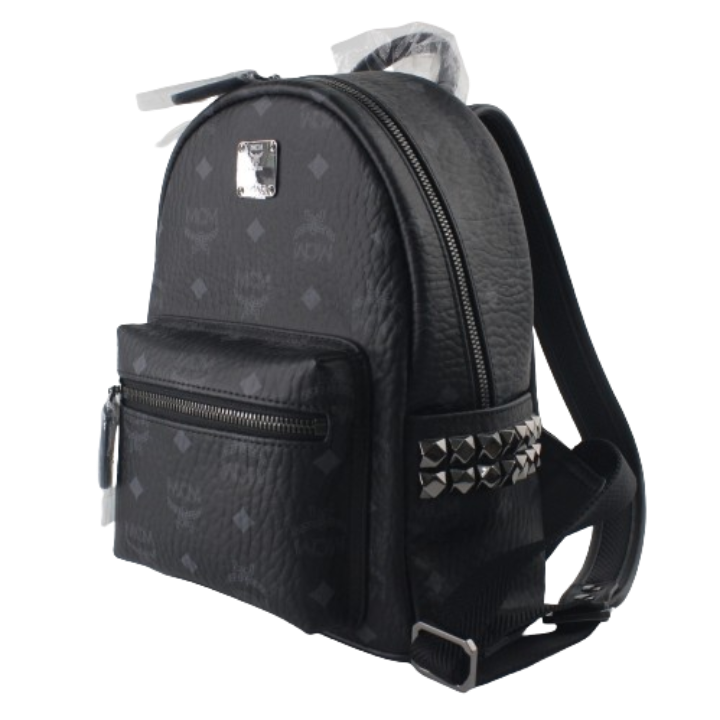 Small Stark Side Studs Backpack in Visetos Black