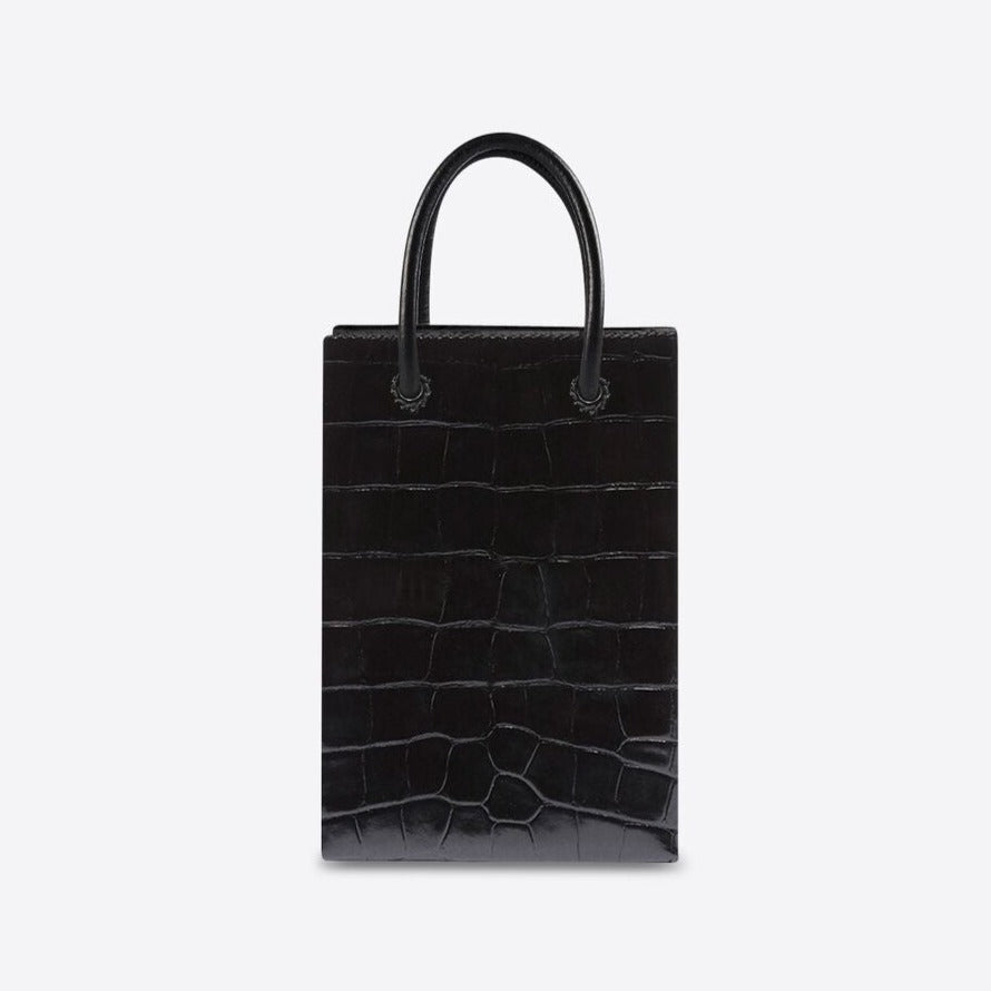 Balenciaga Black Shopping Bag Phone Holder Price  Drops  Hypebeast