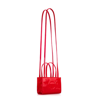 TELFAR BAG RED PATENT ( SMALL )