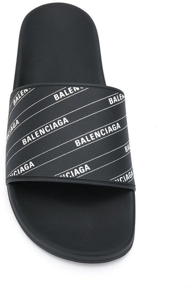 395 Mens Balenciaga Hybrid Logo Pool Slides Sandals Slippers Blood Red  Black 46  eBay