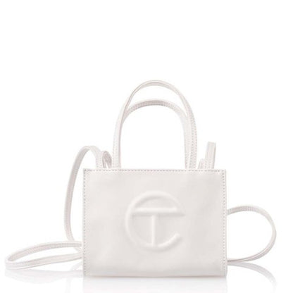 Authentic Silver Medium Telfar Shopping Bag-3