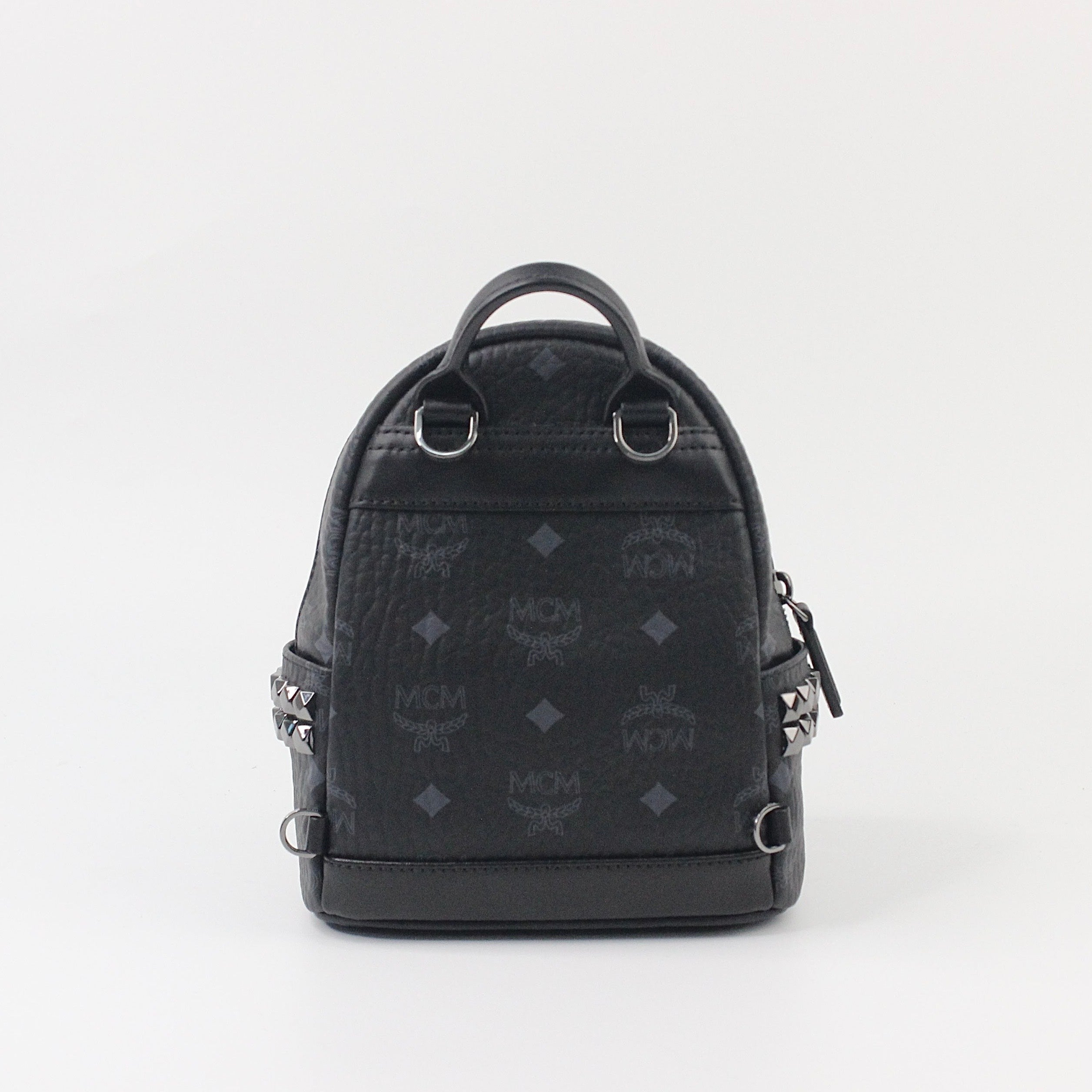 Mini black hot sale mcm backpack