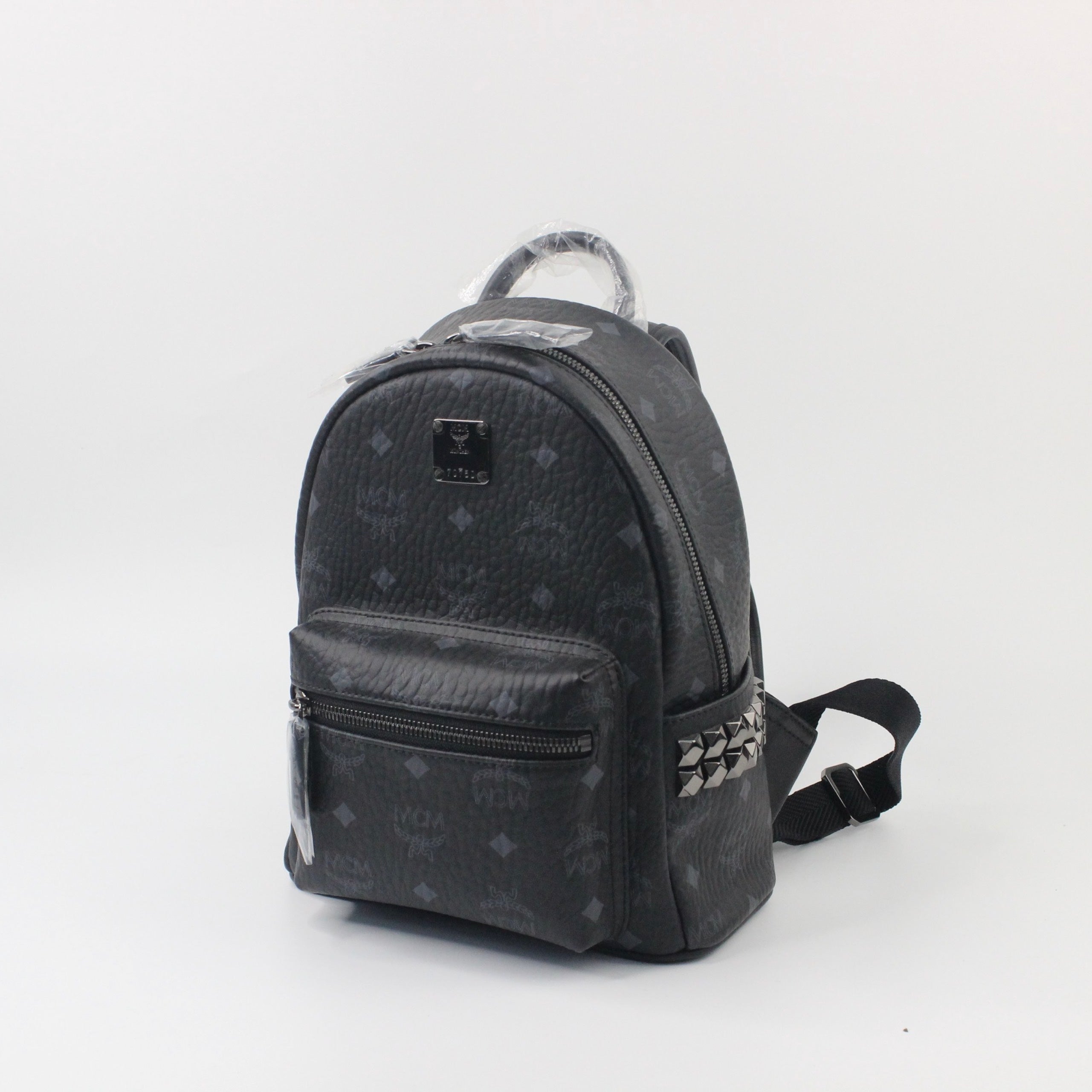 Mcm small outlet black backpack